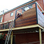 Wooden balcony construction